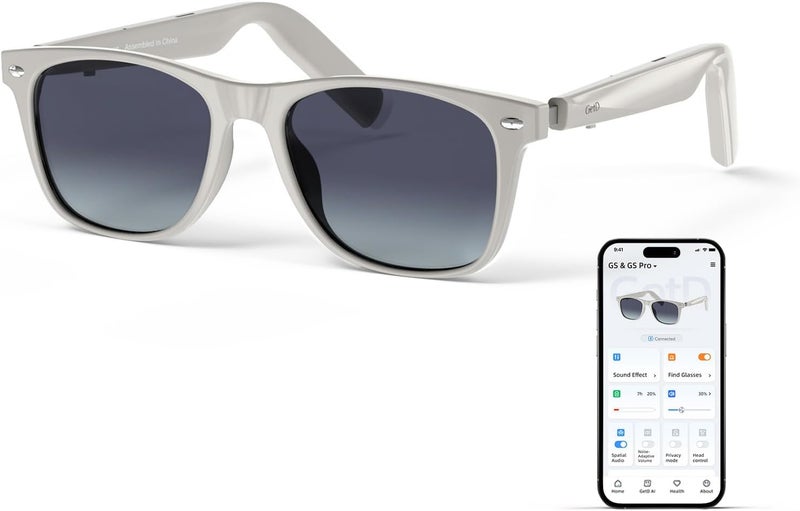 GetD AI Glasses for Men & Women, Smart Glasses Powered by ChatGPT, AI Real-time Translation with 107 languages, 11H Music Play, Bluetooth Sunglasses with Polarized Lens, UV Protection for Daily Use, Travel - Image 1